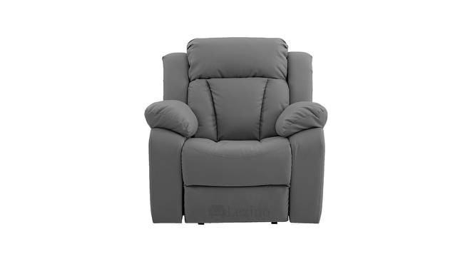 Selino 2 Seater Manual Recliner in Grey Faux Laether (Grey, One Seater) by Urban Ladder - Design 1 Side View - 721994