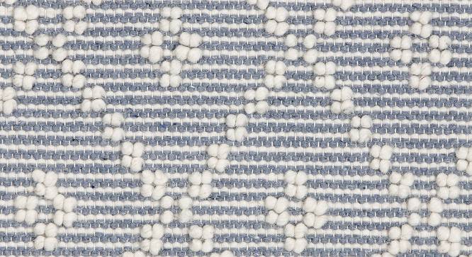 Ivory And Blue Kilim Hand Woven Dhurrie 4X6 Feet (Blue, 183 x 122 cm  (72" x 48") Carpet Size) by Urban Ladder - Design 1 Side View - 722170