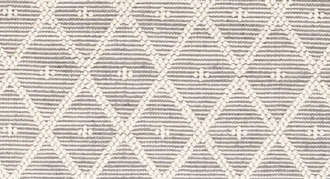 Ivory And Grey Kilim Hand Woven Dhurrie 5X8 Feet (Grey, 244 x 152 cm  (96" x 60") Carpet Size) by Urban Ladder - Design 1 Side View - 722173