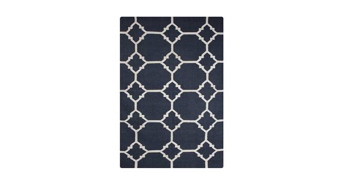 Charcoal Kilim Hand Woven Dhurrie 4X6 Feet (Black, 183 x 122 cm  (72" x 48") Carpet Size) by Urban Ladder - Front View Design 1 - 722203