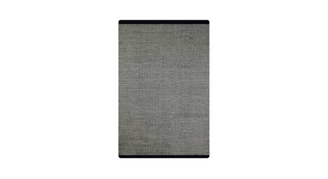 Black Dot Kilim Hand Woven Dhurrie 5.3X7.10 Feet (Black, 216 x 161 cm  (85" x 63") Carpet Size) by Urban Ladder - Front View Design 1 - 722205