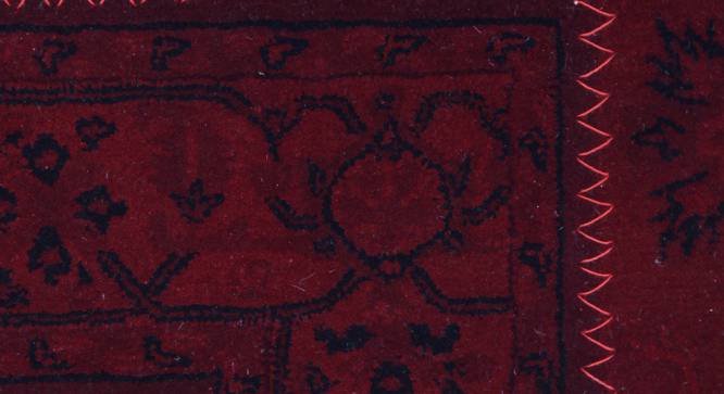 Red Over Dyed Patchwork Hand Tufted Carpet 5.3X7.7 Feet (Red, 152 x 244 cm  (60" x 96") Carpet Size) by Urban Ladder - Design 1 Side View - 722211