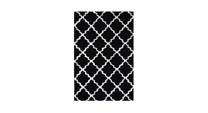 Black And White Moroccan Hand Tufted Carpet 4X6 Feet (Black, 183 x 122 cm  (72" x 48") Carpet Size) by Urban Ladder - Front View Design 1 - 722242