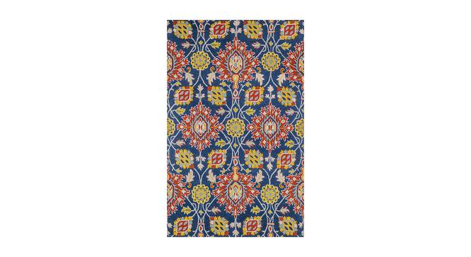 Blue And Multicolor Persian Hand Tufted Carpet 5X8 Feet (152 x 244 cm  (60" x 96") Carpet Size, Multicolor) by Urban Ladder - Front View Design 1 - 722245