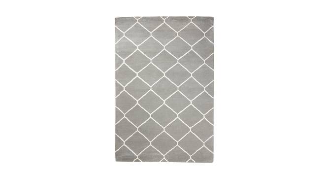 Grey Geometric Hand Tufted Carpet 5X8 Feet (Grey, 152 x 244 cm  (60" x 96") Carpet Size) by Urban Ladder - Front View Design 1 - 722251