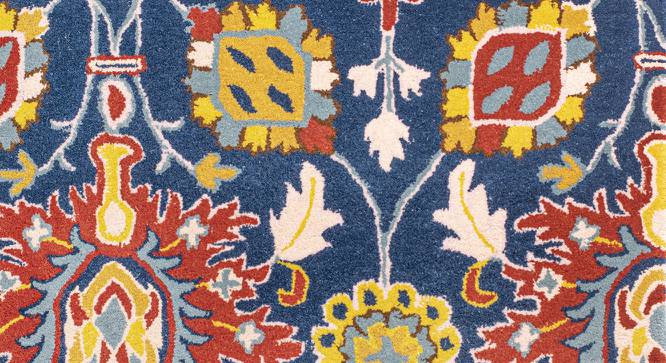 Blue And Multicolor Persian Hand Tufted Carpet 5X8 Feet (152 x 244 cm  (60" x 96") Carpet Size, Multicolor) by Urban Ladder - Design 1 Side View - 722260