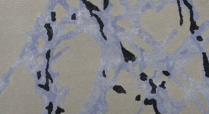 Blue Abstract Hand Tufted Carpet 5X8 Feet (Blue, 152 x 244 cm  (60" x 96") Carpet Size) by Urban Ladder - Design 1 Side View - 722267
