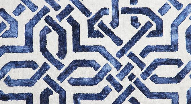 Blue Dip Dyed Hand Trellis Tufted Carpet 4.6X7.6 Feet (Blue, 231 x 140 cm  (91" x 55") Carpet Size) by Urban Ladder - Design 1 Side View - 722268