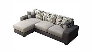 Barnado Sectional Fabric Sofa (Light Grey-Dark Grey)