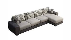 Barnado 5 Seater RHS Fabric Sofa Set (Light Grey-Dark Grey)
