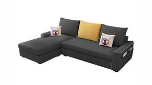 Mantreh Sectional Fabric Sofa (Dark-Grey)