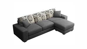 Barnado Sectional Fabric Sofa (Dark Grey)