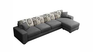 Barnado 5 Seater RHS Fabric Sofa Set (Dark Grey)