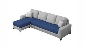 Ronloy Sectional Fabric Sofa (Blue-Grey)