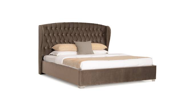 Salvador non storage bed (King Bed Size, Dark Oak Finish) by Urban Ladder - Front View Design 1 - 722362