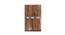 FLORA 3 DOOR WARDROBE (Walnut Finish, Three Door) by Urban Ladder - Design 1 Side View - 723742