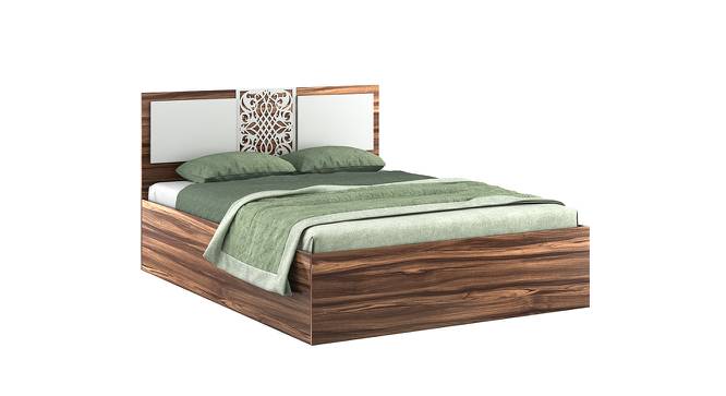 FLORA QUEEN BED WITH BOX STORAGE (Walnut Finish, King Bed Size) by Urban Ladder - Front View Design 1 - 723768