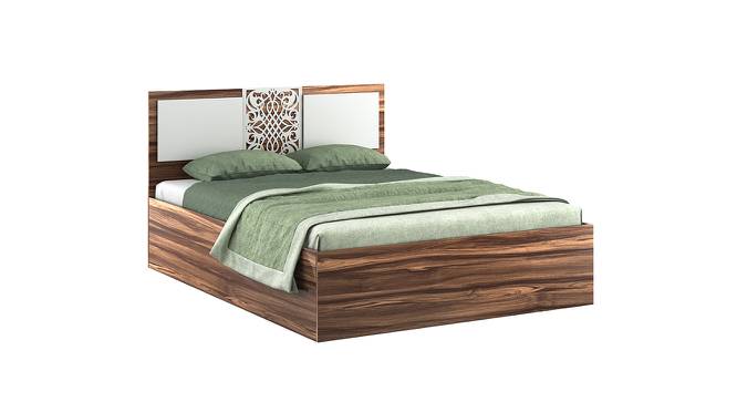 FLORA QUEEN BED WITH BOX STORAGE (Walnut Finish, Queen Bed Size) by Urban Ladder - Front View Design 1 - 723769