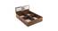 FLORA QUEEN BED WITH BOX STORAGE (Walnut Finish, Queen Bed Size) by Urban Ladder - Rear View Design 1 - 723802