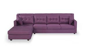 Irvine Sectional Fabric Sofa (Purple)