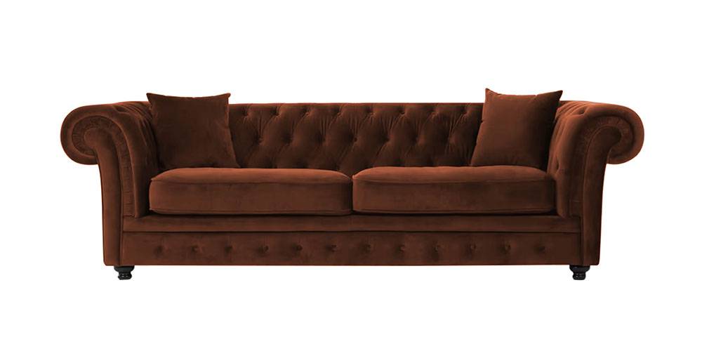 Manchester Fabric Sofa (Brown) by Urban Ladder - - 