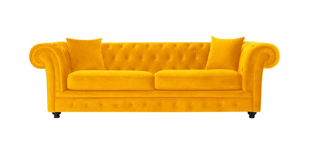 Manchester Fabric Sofa (Yellow) by Urban Ladder - - 