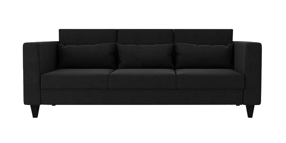 Snooky Fabric Sofa (Black) by Urban Ladder - - 