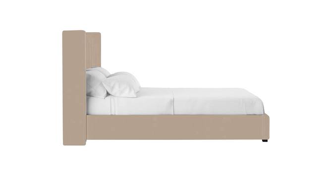 Caliya Primo Upholstery King Bed Without Storage In Beige (Queen Bed Size, Beige Finish) by Urban Ladder - Design 1 Side View - 724966