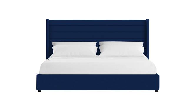 Caliya Primo Upholstery King Bed Without Storage In Blue (King Bed Size, Blue Finish) by Urban Ladder - Front View Design 1 - 725053