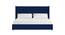Caliya Primo Upholstery King Bed Without Storage In Blue (King Bed Size, Blue Finish) by Urban Ladder - Front View Design 1 - 725053