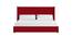 Caliya Primo Upholstery King Bed Without Storage In Maroon (King Bed Size, Maroon Finish) by Urban Ladder - Front View Design 1 - 725114