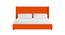 Caliya Primo Upholstery King Bed Without Storage In Orange (King Bed Size, Orange Finish) by Urban Ladder - Front View Design 1 - 725116