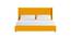 Caliya Primo Upholstery King Bed Without Storage In Yellow (King Bed Size, Yellow Finish) by Urban Ladder - Front View Design 1 - 725118