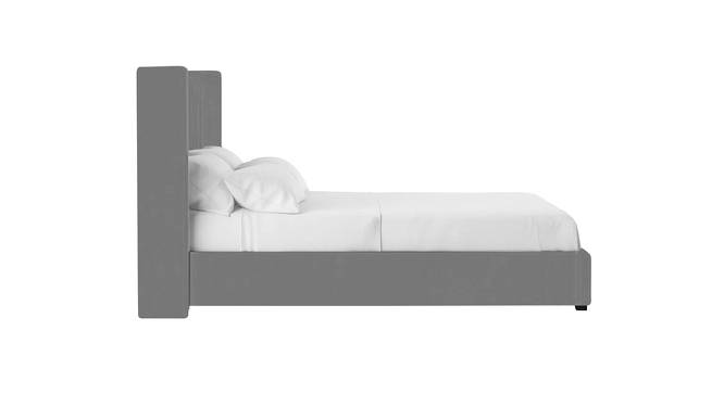 Caliya Primo Upholstery King Bed Without Storage In Light Grey (Queen Bed Size, Grey Finish) by Urban Ladder - Design 1 Side View - 725119