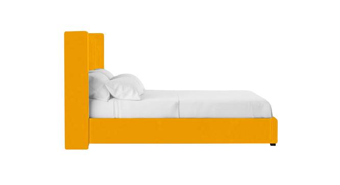 Caliya Primo Upholstery King Bed Without Storage In Yellow (Queen Bed Size, Yellow Finish) by Urban Ladder - Design 1 Side View - 725126