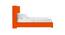 Caliya Primo Upholstery King Bed Without Storage In Orange (King Bed Size, Orange Finish) by Urban Ladder - Design 1 Side View - 725133