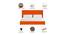Caliya Primo Upholstery King Bed Without Storage In Orange (King Bed Size, Orange Finish) by Urban Ladder - Ground View Design 1 - 725144
