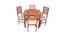 Rubik 4 Seater Solid Wood Dining Set (Walnut Finish) by Urban Ladder - Front View Design 1 - 725465