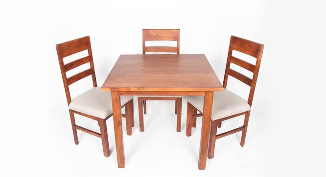 Abbey 4 Seater Solid Wood Dining Set (Walnut Finish) by Urban Ladder - Cross View Design 1 - 725473