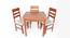 Abbey 4 Seater Solid Wood Dining Set (Walnut Finish) by Urban Ladder - Cross View Design 1 - 725473