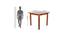 Abbey 4 Seater Solid Wood Dining Set (Walnut Finish) by Urban Ladder - Design 1 Dimension - 725477
