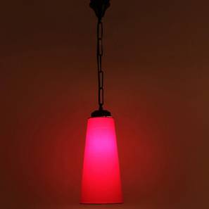 Home Decor In Bangalore Design Wesley Red Cotton Hanging Light (Red)