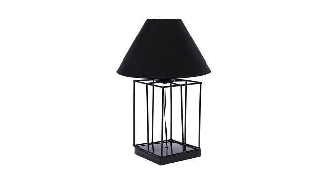 Black Cotton Shade Table Lamp with Metal base NTU-262 (Black) by Urban Ladder - Front View Design 1 - 725689