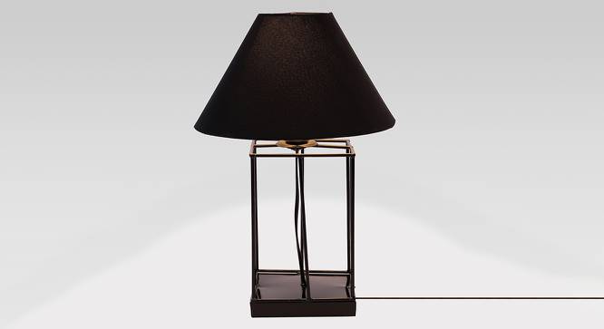 Black Cotton Shade Table Lamp with Metal base NTU-262 (Black) by Urban Ladder - Design 1 Side View - 725711