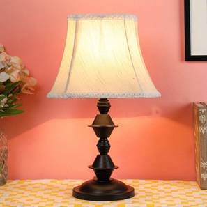 Table Lamps In Ahmedabad Design Rosie Off White Cotton Shade Table Lamp With Metal Base (Off White)