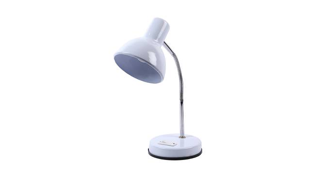 White Metal Shade Study Lamp with Metal base NTU-295 (White) by Urban Ladder - Front View Design 1 - 726222