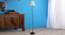 Off White Cotton Shade Floor Lamp With Metal Base NTU-135 (Off White) by Urban Ladder - Design 1 Side View - 726272
