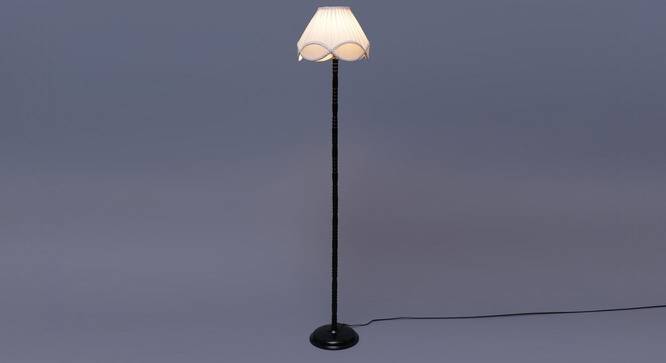 Off White Cotton Shade Floor Lamp With Metal Base NTU-89 (Off White) by Urban Ladder - Front View Design 1 - 726399