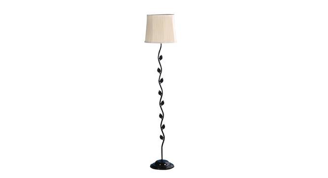 Off White Cotton Shade Floor Lamp With Metal Base NTU-34 (Off White) by Urban Ladder - Design 1 Side View - 726427