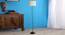 Off White Cotton Shade Floor Lamp With Metal Base NTU-05 (Off White) by Urban Ladder - Design 1 Side View - 726430